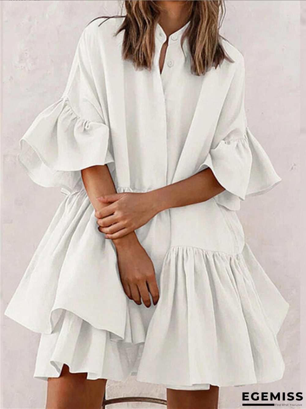 Chiffon Loose Solid Color High-end Dress | EGEMISS