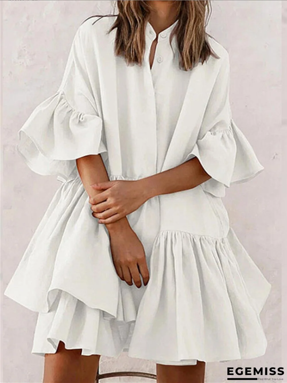 Chiffon Loose Solid Color High-end Dress | EGEMISS