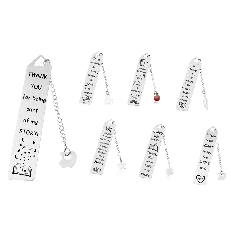 Fashion Creative Metal Stainless Steel Lettering Bookmark