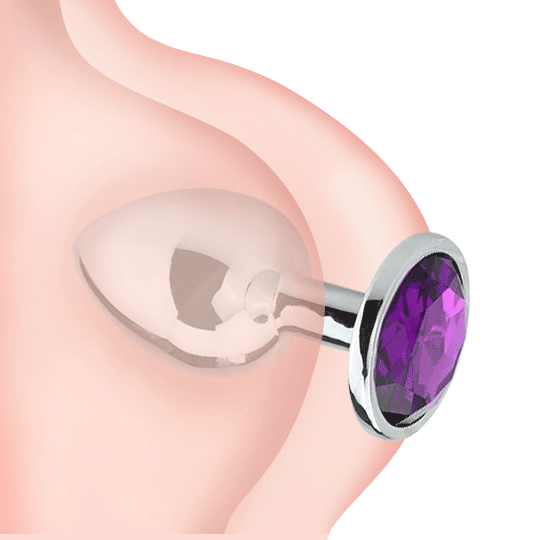 Stainless Steel Anal Butt Plug Fantasy Sex Bondage Anal Stimulation Toy