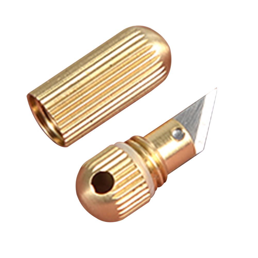 

Mini Capsule Knife EDC Portable Brass Key Chain Pendant Cutting Tool Gold, 501 Original
