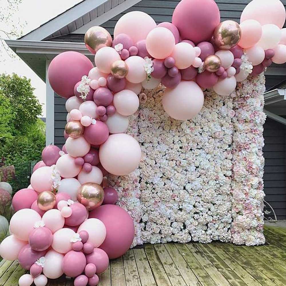 Pink Balloon Arch Party Garland Kit Set for Wedding Birthday Girls' Party Decorations