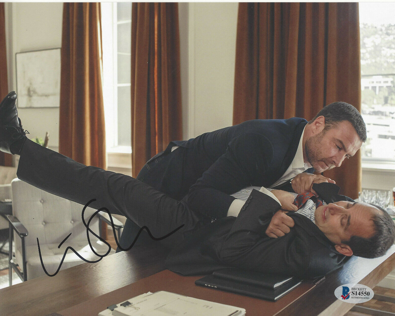 LIEV SCHREIBER SIGNED AUTOGRAPH RAY DONOVAN 8x10 Photo Poster painting 3 ACTOR BECKETT COA BAS