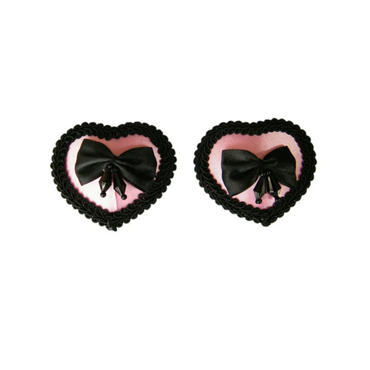 Sweet Heart Pink Bow Nipple Cover Novameme