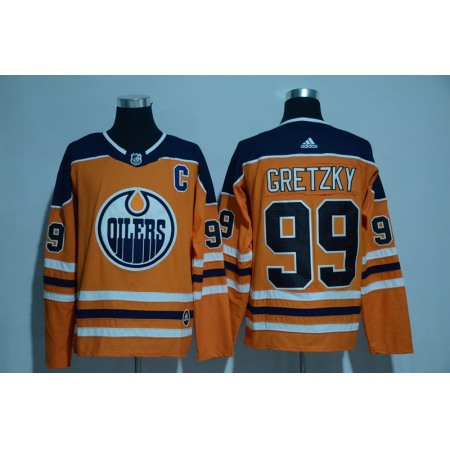 Men's Edmonton Oilers #99 Wayne Gretzky Orange  Stitched NHL Jersey
