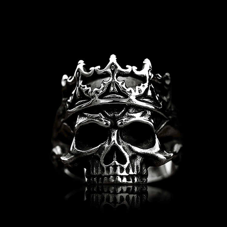 Skull Crown Sterling Silver Ring
