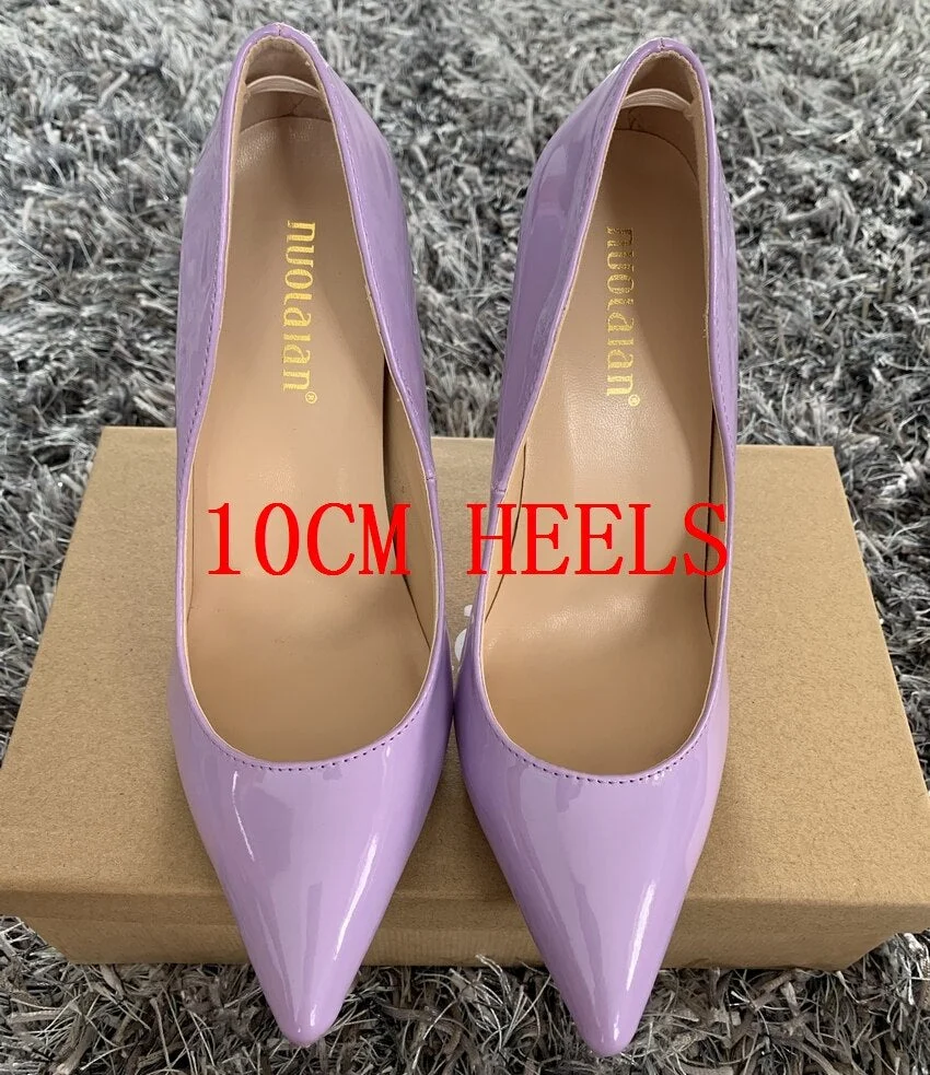 Autums Spring 2019 New Women Pumps Patent Leather Ladies Sexy Wedding High Heel Shoes Woman Party Wedding Pumps
