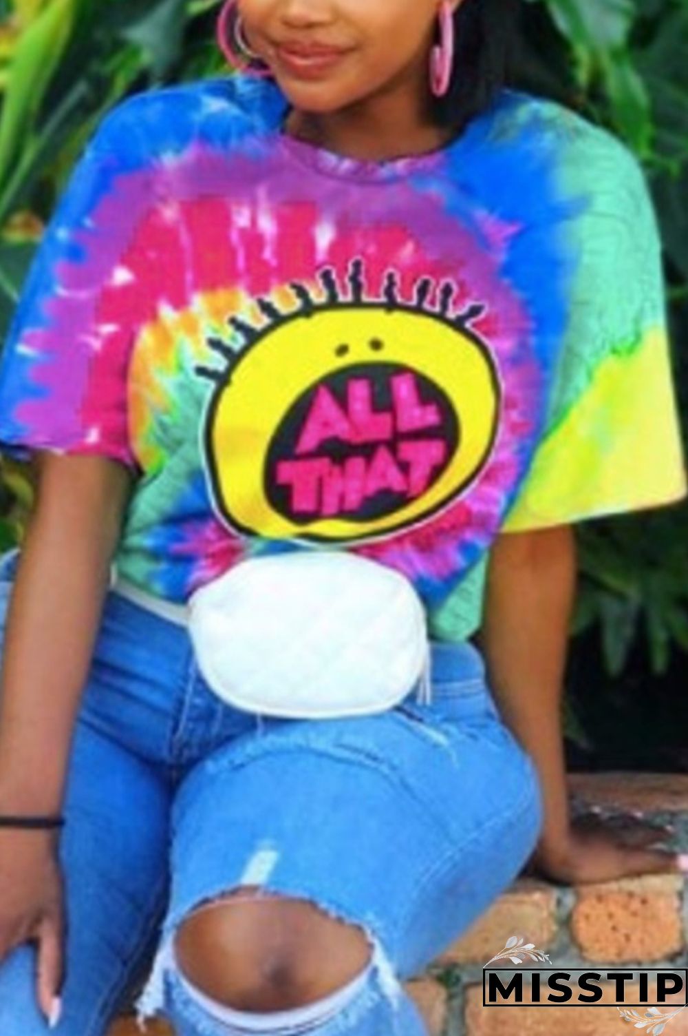 Colorful Fashion Casual Printed Short Sleeve T-shirt