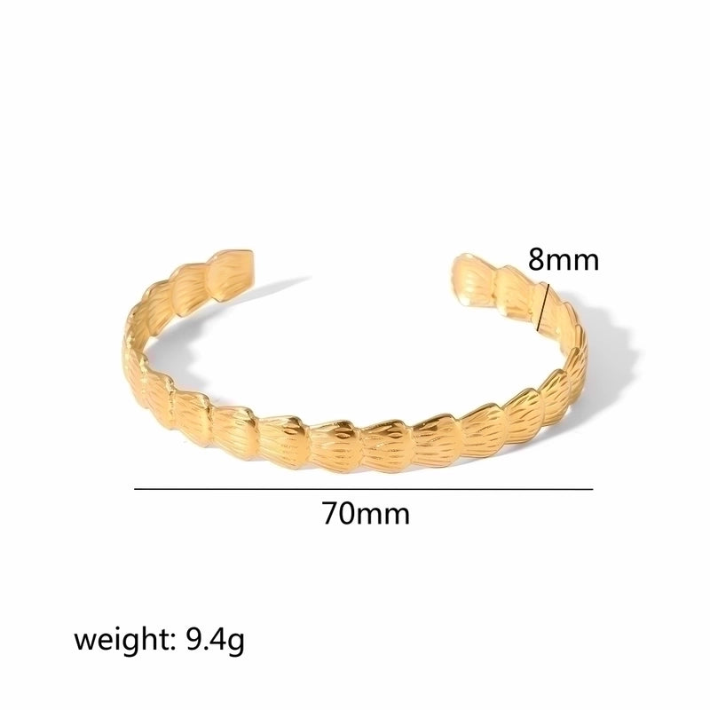 304 Stainless Steel 18K Gold Plated Commute Polishing Plating Starfish Shell Rings Bracelets