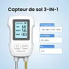 Humidim&egrave;tre num&eacute;rique 3 en 1 pour sol v&eacute;g&eacute;tal avec pH/humidit&eacute;/temp&eacute;rature