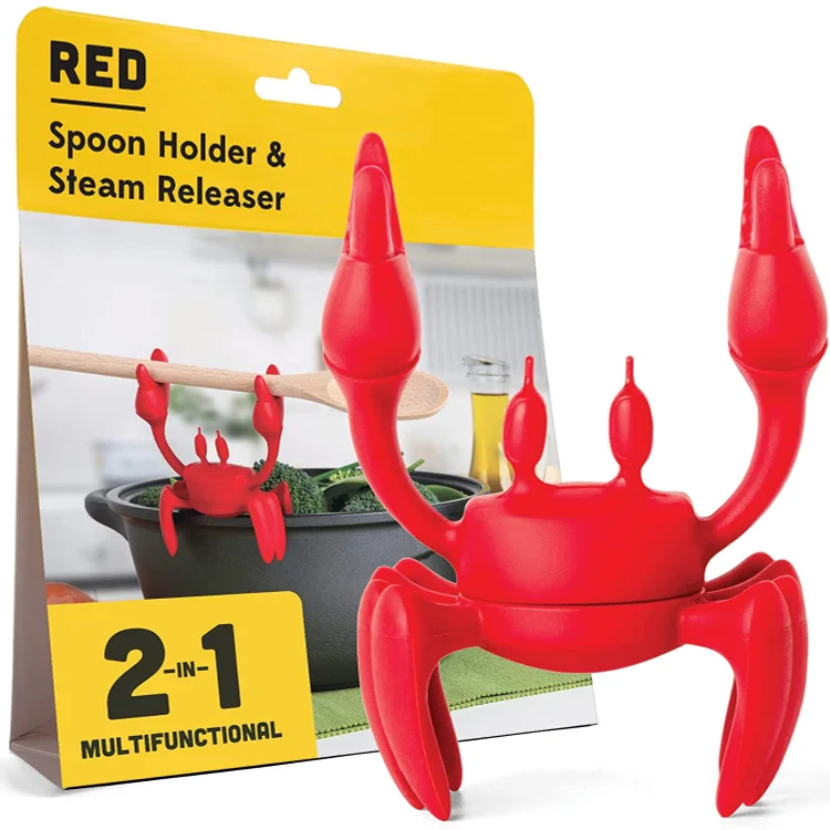 Red the Crab Silicone Spoon Rest - Silicone Spoon Rest for the Stove
