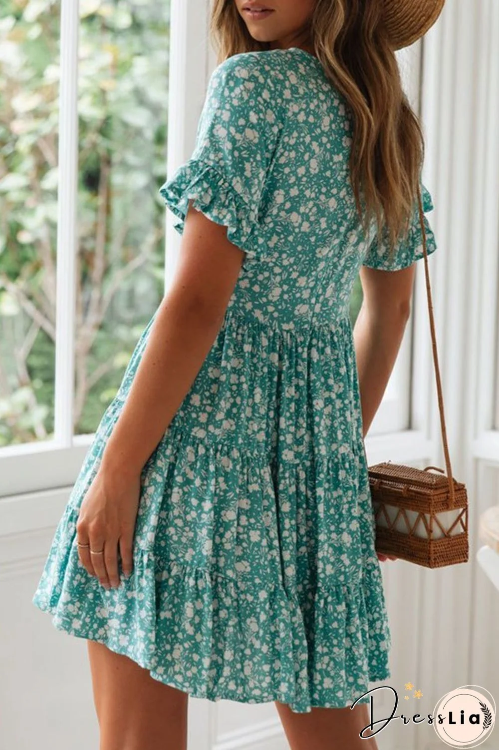 KarliDress Floral Printed Mini A Line Dress P12536