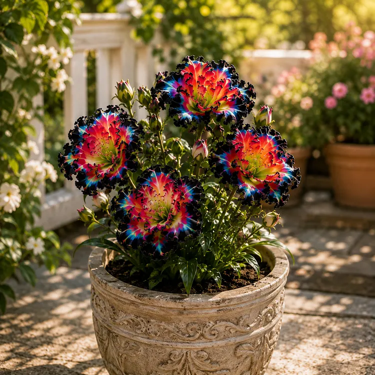 🌸 Rare Ruffled Jewel Flower Bulbs &ndash; Luxurious Double Blooms for Pots & Gardens