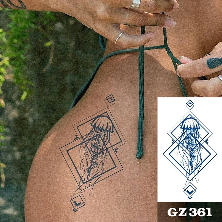 Premium Waterproof Temporary Tattoos for Women Men,Lifelike fake Tattoo Long-Lasting 1-2 Weeks ,Dark Blue Semi Permanent Tattoos