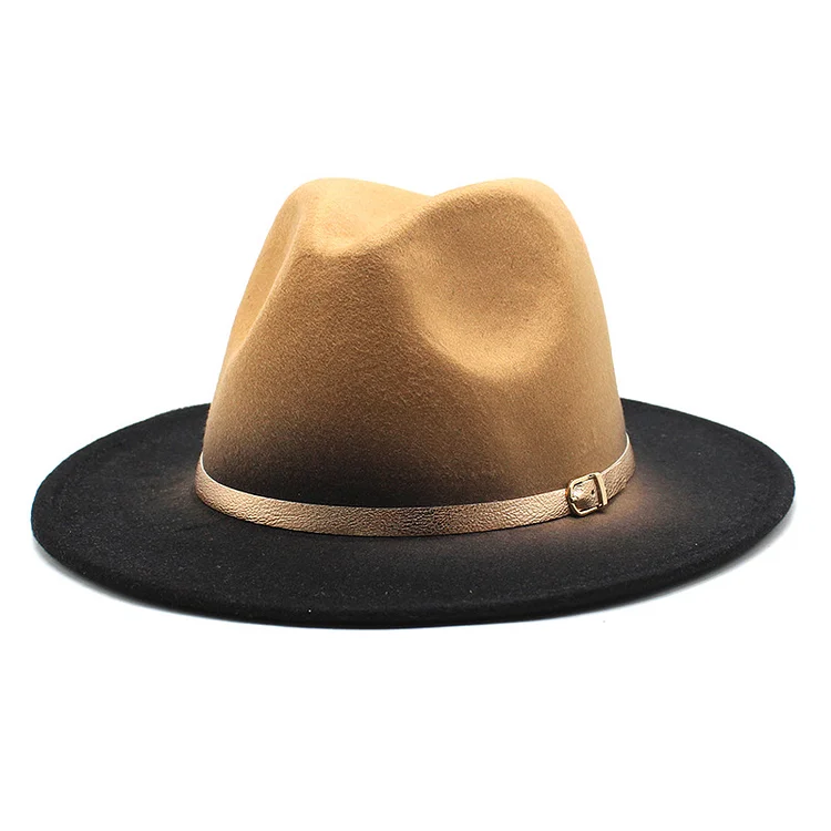 BrosWear Fashion Gradient British Style Flat Top Hat