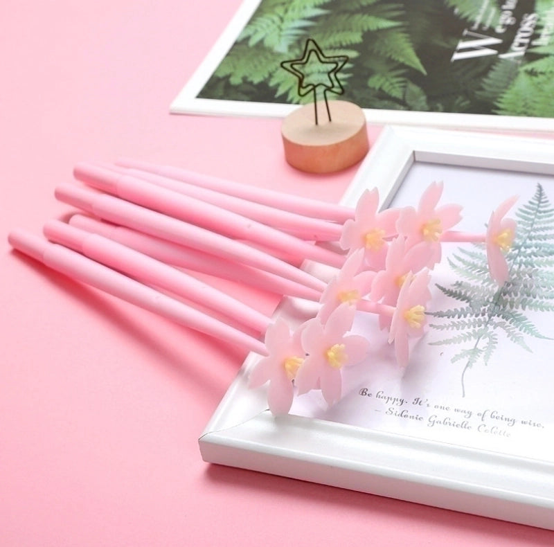 New Soft Rubber Flower Gel Pen Beautiful Water-based Paint Pen Student Office Supplies