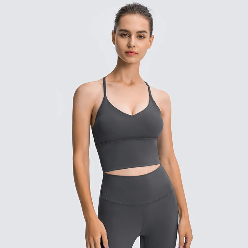 Hergymclothing v neck crop tank of high quality