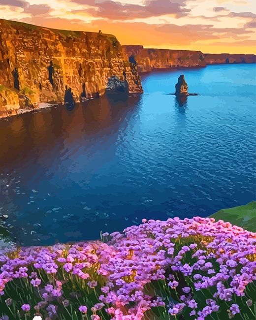 

Ireland Landscape – Paint By Numbers - 40*50CM, 501 Original