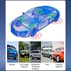 Tire Pressures Monitoring System with 4 Sensors Real-Time Pressure Monitor with Solar Charge and USB LCD Display for Cars SUVs Trailer & Light Trucks (External)