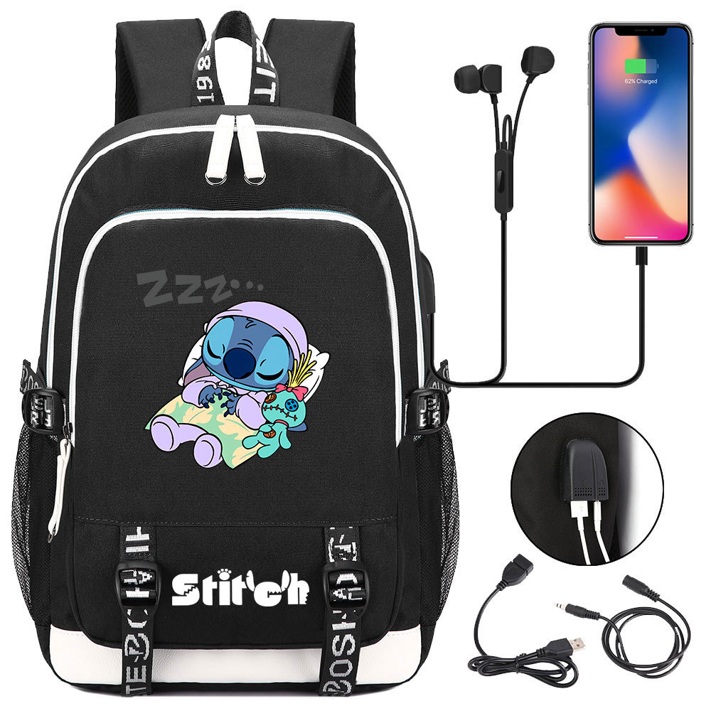 Stitching Together Comfort and Style: Double-Sided Backpack with Multi-Pocket Large Capacity and Laptop Protection, USB Charging Cable Connectivity for 15-Inch Laptop - Popular Movie Theme-Mayoulove
