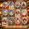 12Pcs DIY Pearl Diamond Painting Christmas Cards, 3D Greeting Card Craft Kits with Resin Pearls, Handmade Holiday Cards for Adults, Christmas Gifts & Decorations