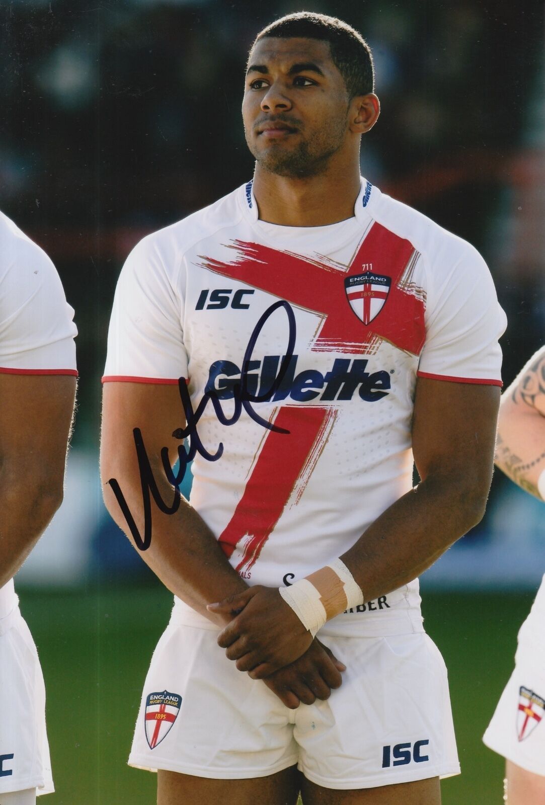 ENGLAND HAND SIGNED KALLUM WATKINS 12X8 Photo Poster painting RUGBY LEAGUE 1.