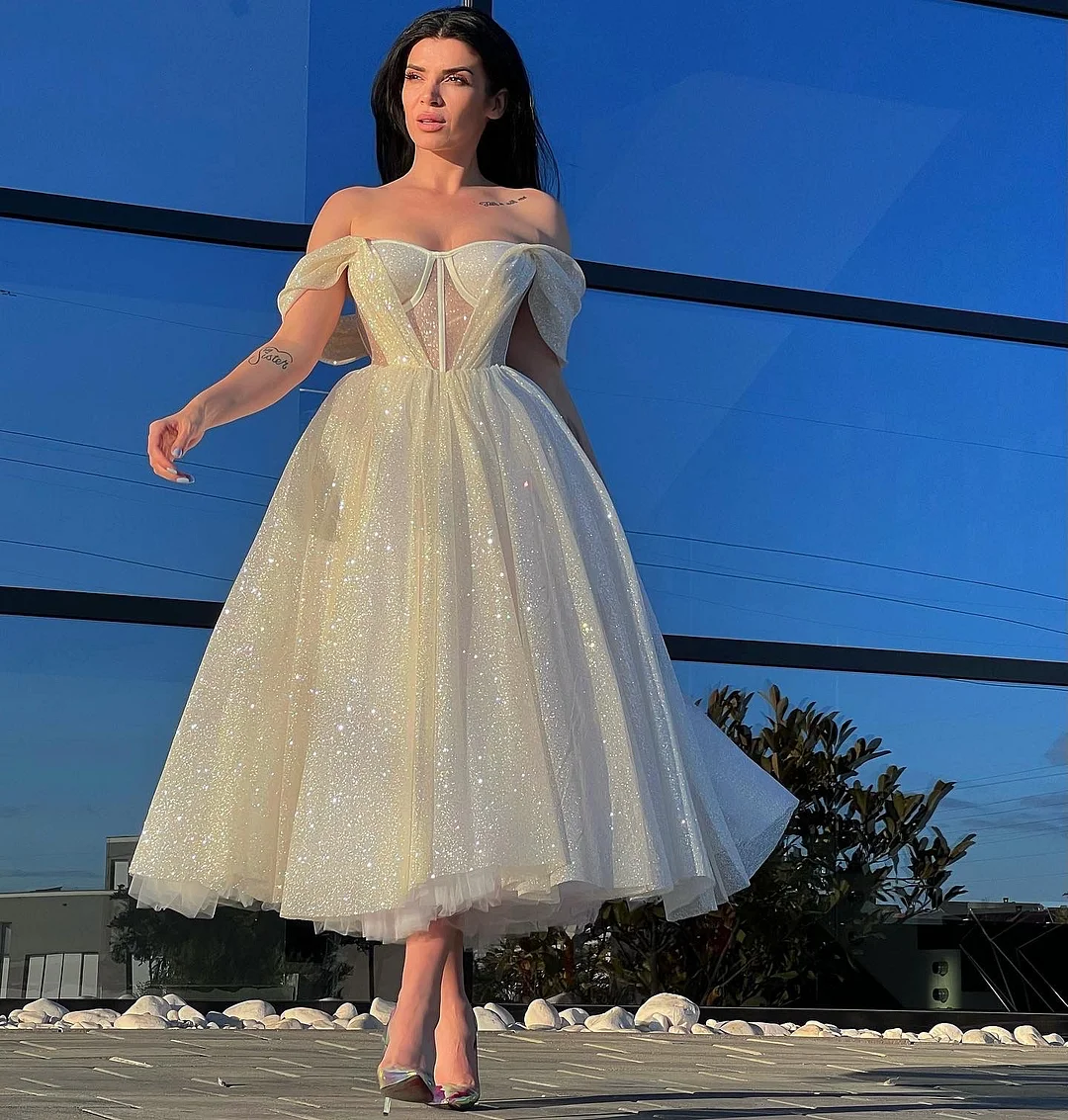 White Glittery Dress