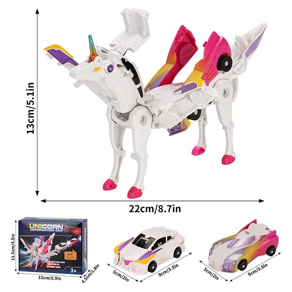 Transform car toys into magical flying dinosaur and unicorns!2Pcs Transforming Car-Robot for Kids, Automatic Deformation of Magnetic Connections. cars kids 6