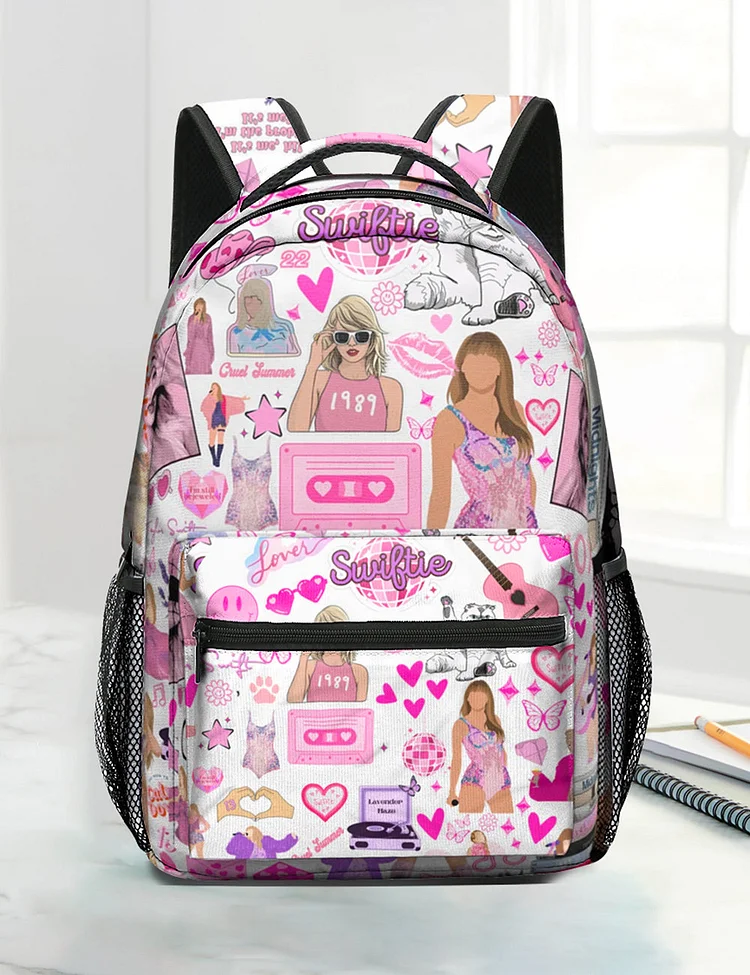 Eras Tour Pink Backpack School Bag