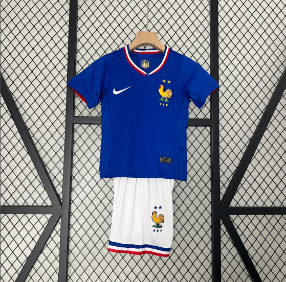 2024/2025 France Home Kids Kit Football Jersey Thai Quality