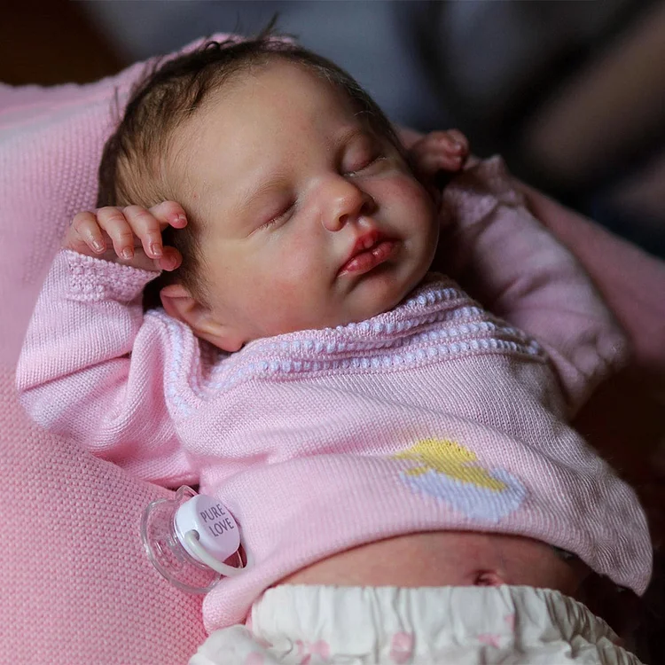  12"&16" Sweet Sleeping Baby Doll Girl Isabella with Chubby Face and Flexible Limbs - Reborndollsshop®-Reborndollsshop®