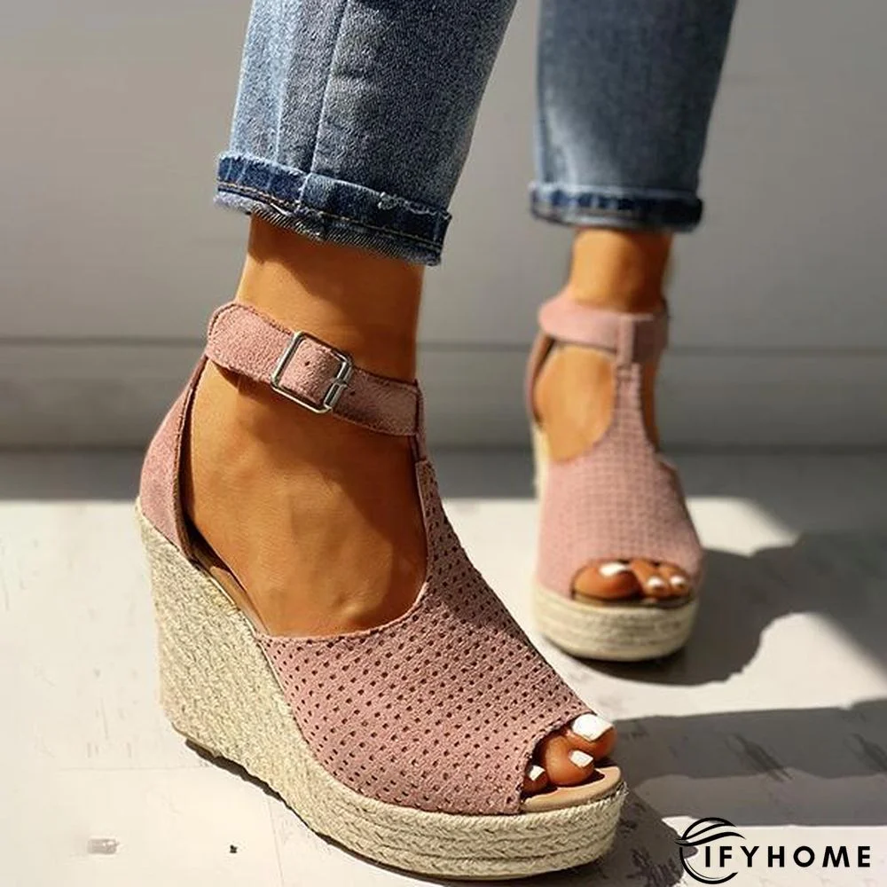 Women Summer Fish Mouth Wedge Sandals | IFYHOME
