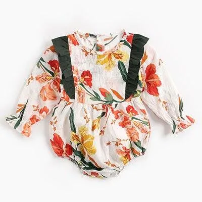 Infants Cowboy Rompers Baby Bodysuit Long Sleeve Cute Pure Color Romper New 2019 Autumn Winter Girls Baby Girl Clothes Jumpsuit