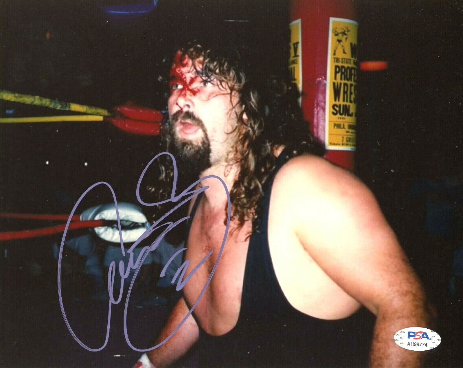 WWE CACTUS JACK HAND SIGNED AUTOGRAPHED 8X10 WRESTLING Photo Poster painting WITH PSA DNA COA 4