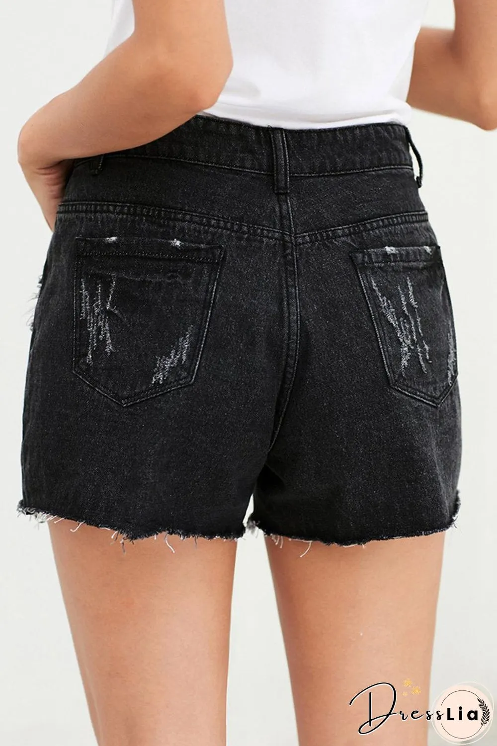 Denim Hole Ripped Distressed Shorts