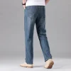 Men's Loose Mulberry Silk Soft High-end Business Stretch Straight Jeans