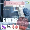 Electric water gun, automatic water gun for adults and children, 500CC large capacity water gun with clip, outdoor water gun toy