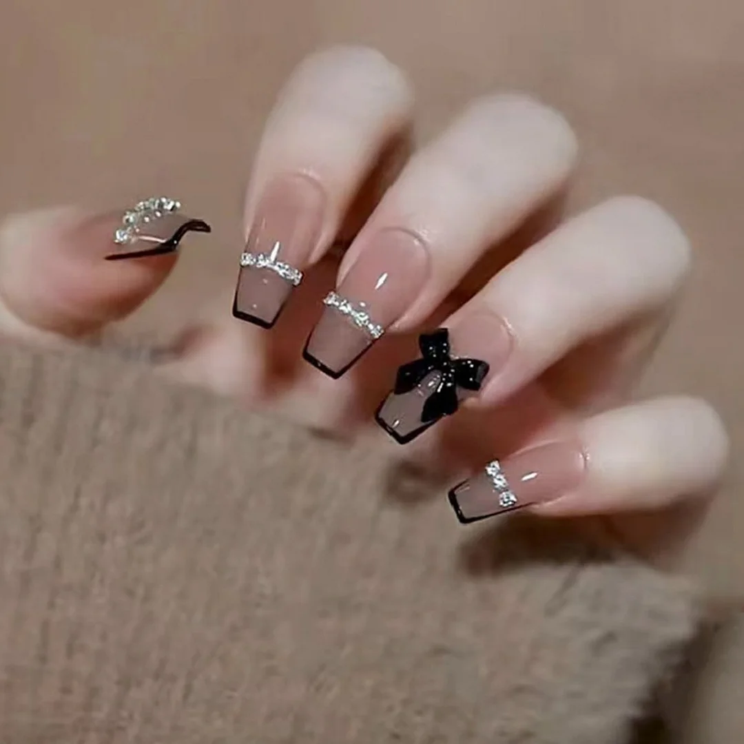 Churchf Nail Blush Love Dizzy Dye Wear Piece Advanced Sense Short Nail Piece Extension Removable Fake Nail Finished Products