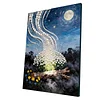 DIY Pearl Painting Forest Light for Home Decor with Frame(30x40cm)