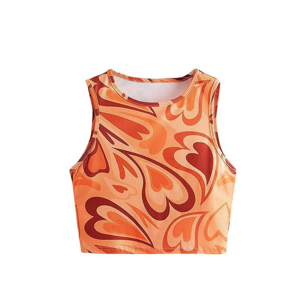 Myopiclunacy Women Sexy Solid Camis Crop Top Casual Tank Tops Vest Sleeveless Streetwear Patchwork Color T Shirt Navel Exposed Tees Summer