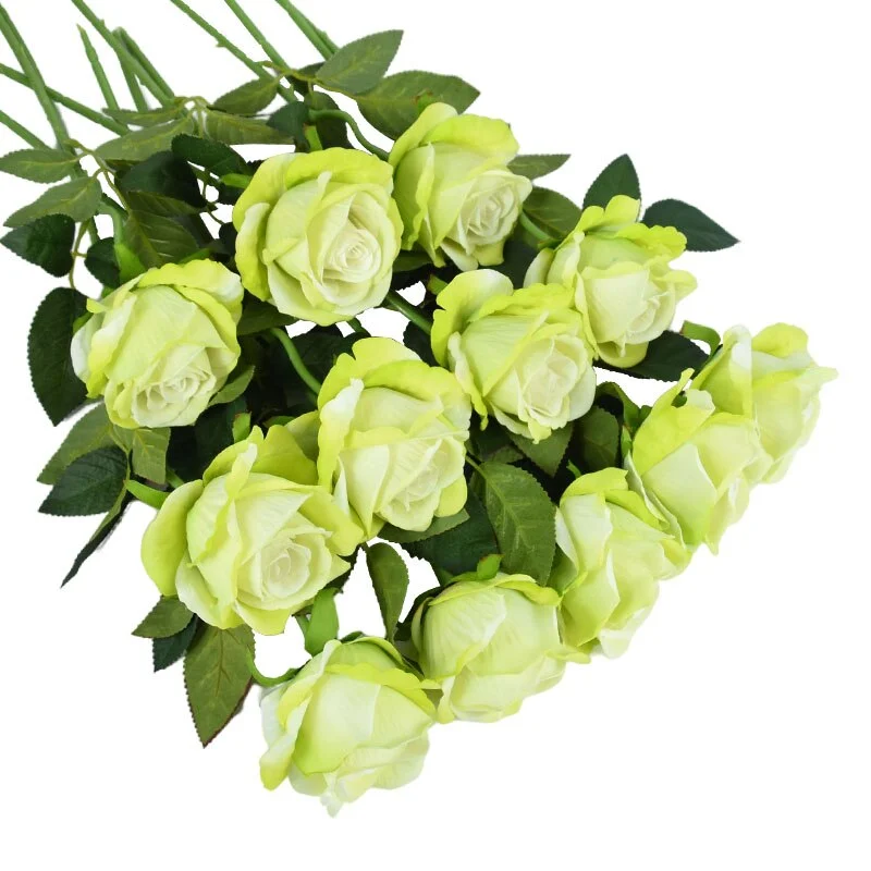 5/10Pcs Artificial Flowers Bouquet Red Silk Fake Rose Flower for Wedding Home Table Decoration Christmas Valentine's Day Gift