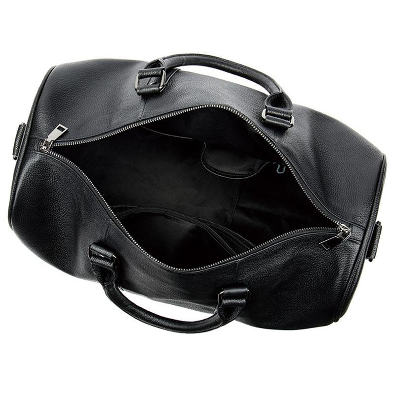 Leather Large Capacity Solid Color Duffel Bags Travelling Bag
