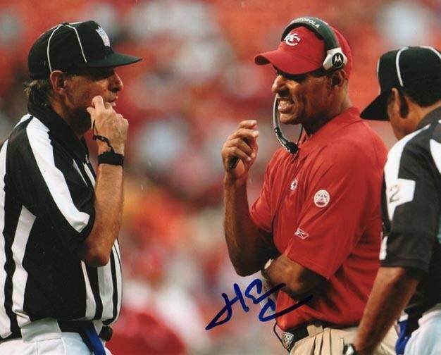 *HERMAN HERM EDWARDS*SIGNED*AUTOGRAPHED*Photo Poster painting*KANSAS CITY*CHIEFS*FOOTBALL*COA*