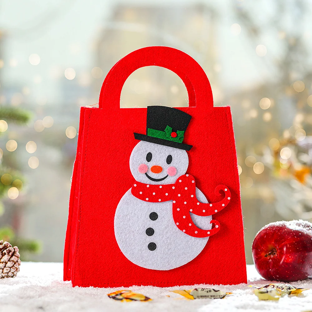 New Christmas creative linen apple bag gift bag ornaments