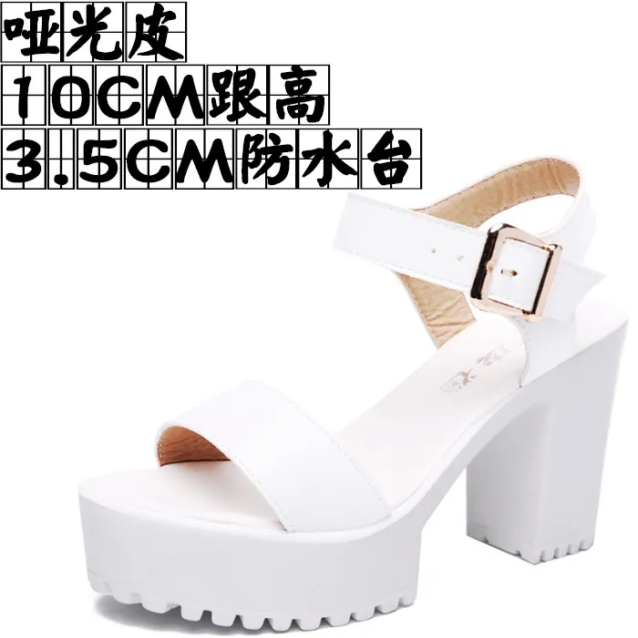 Breakj Breakj And Thick Waterproof Table Sandals Women High Heel With Heel Toe Model Show Shoes Buckle With Fish Mouth Sandals Shoes Women