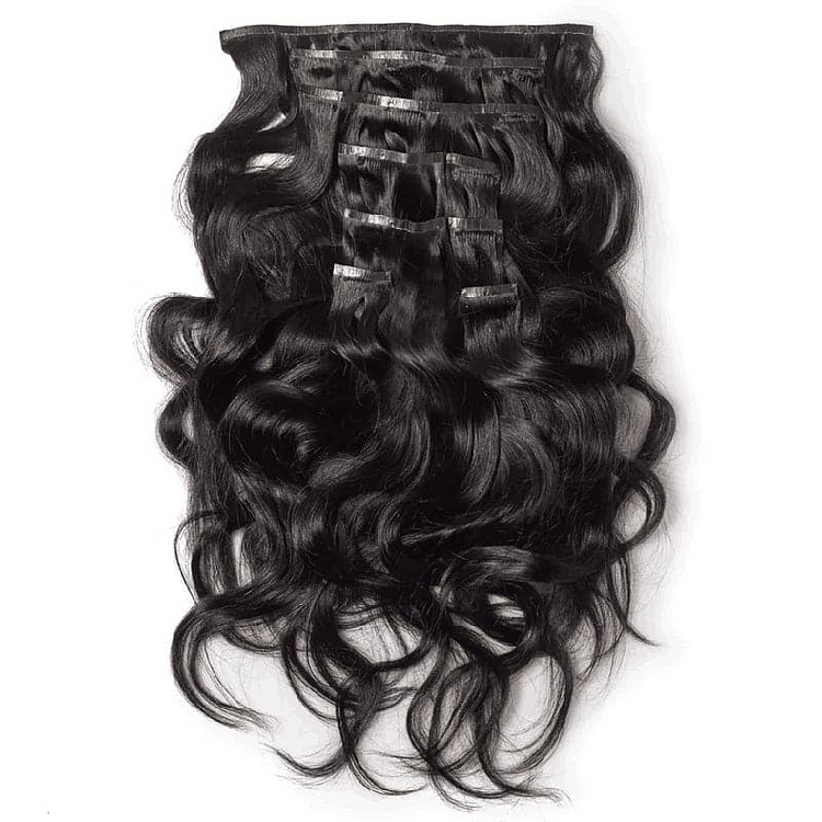 Body Wave Seamless PU Weft Clip In Hair Extensions [CLP007]