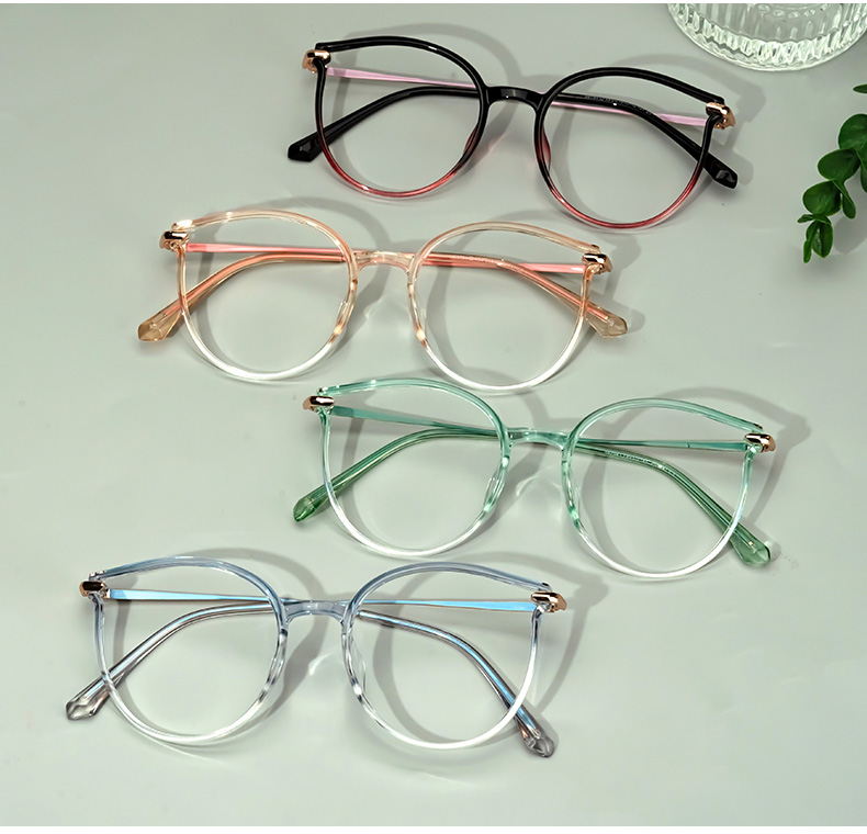 Yadejah Schwarz-Rot Cateye Brille