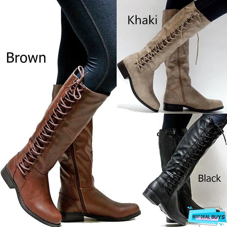 Winter Warm Bandage Long Boots