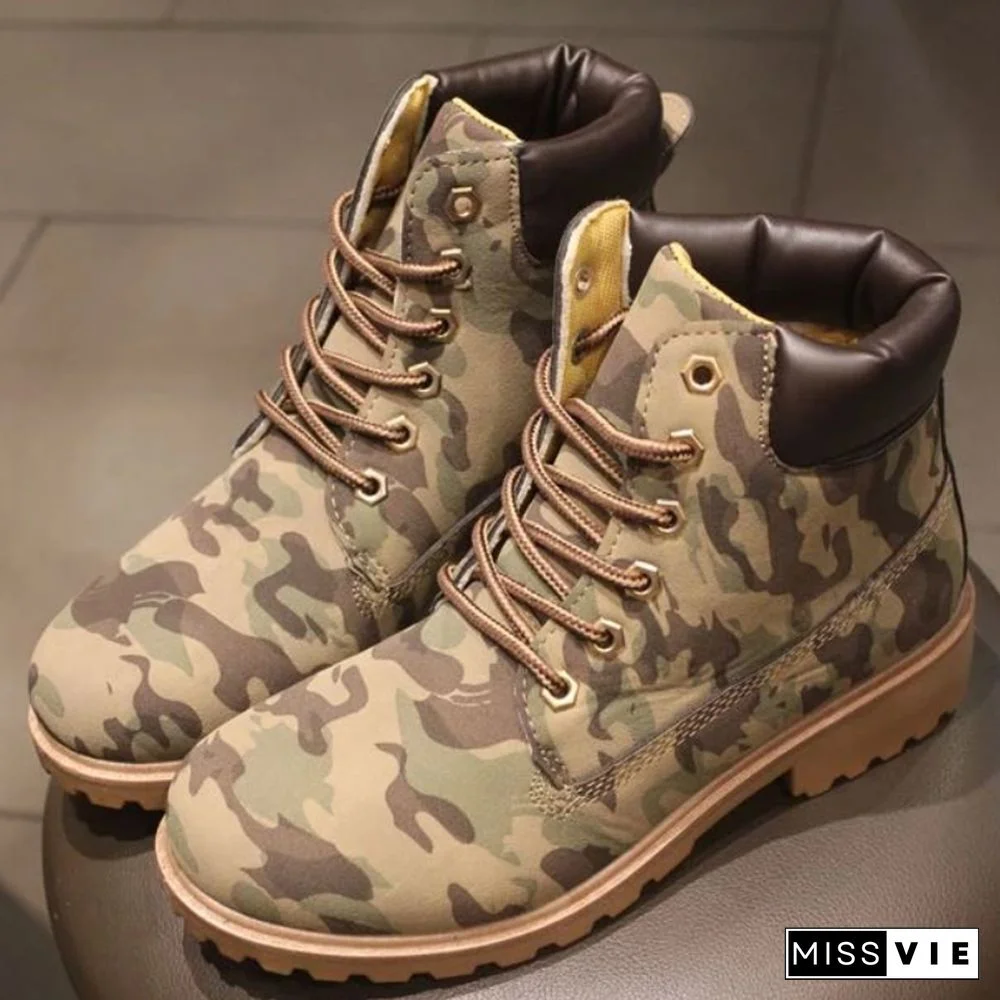 Vintage Martin Boots Lace-up Round Toe