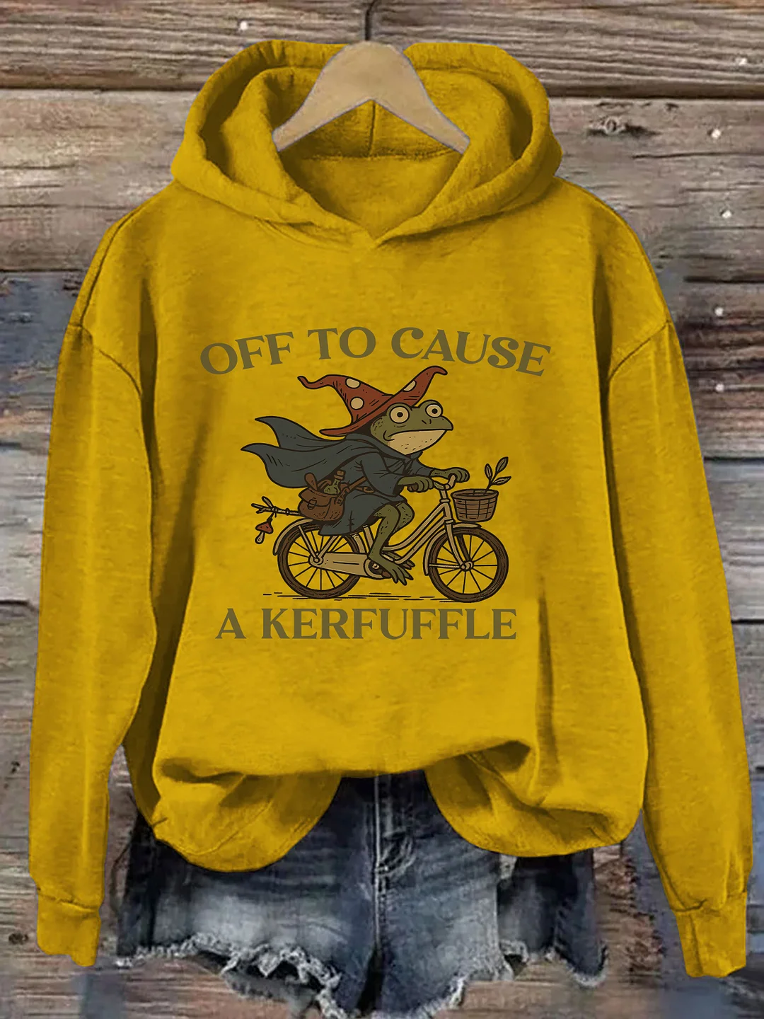 Off To Cause A Kerfuffle Frog Hoodie